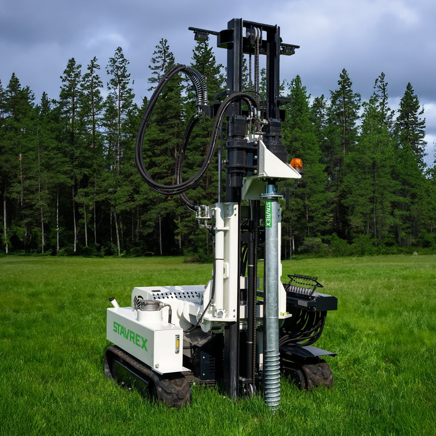 Larva foot machine to ground screw